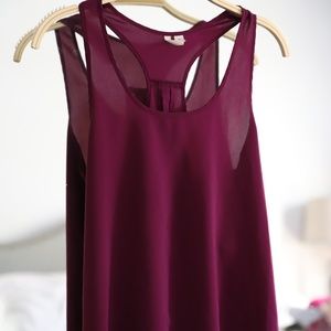 polyester racer back tank